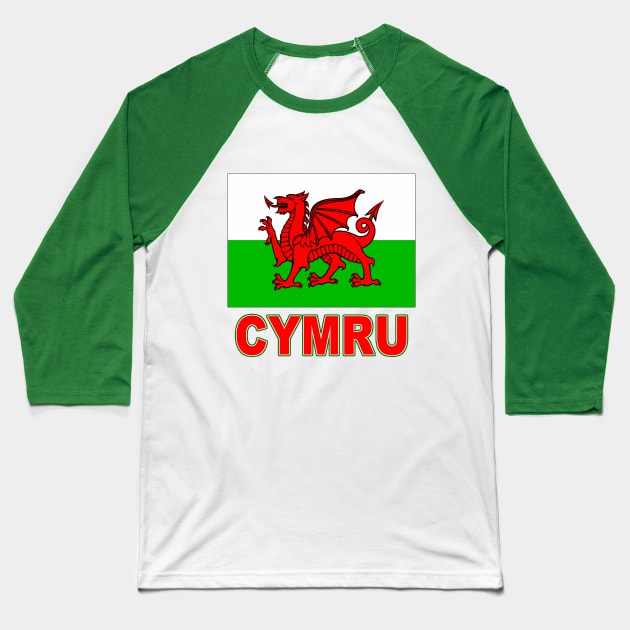 The Pride of Wales - Welsh Flag and Language Baseball T-Shirt by Naves